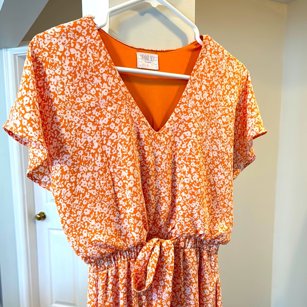 Sienna Sky Vibrant Orange Dress